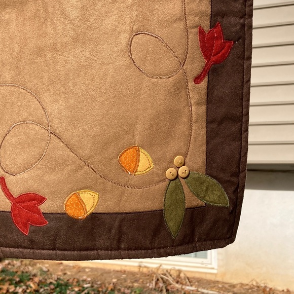 PLACEMATS Autumn Fall Harvest Pumpkin with Leaves Embroidered Set of 4 - Picture 6 of 10